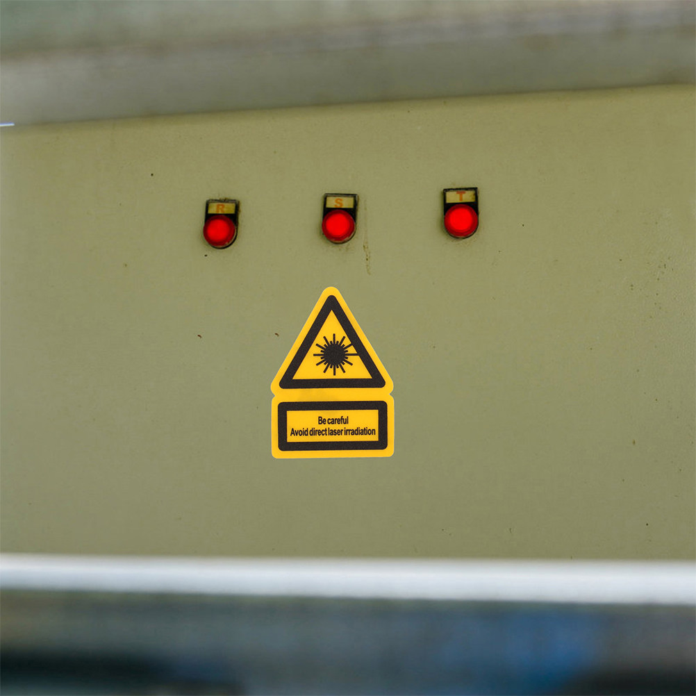 Industrial Lasers - 2 Stück Laser-Warnschilder, stark haftende industrielle