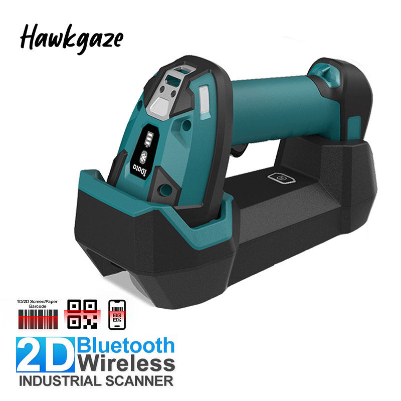 Industrial Laser Scanner - Laser-Hochgeschwindigkeits-Tragbarer 2D-Barcode-Scanner, Kabelloser QR-Code Industrieller Barcode-Scanner,