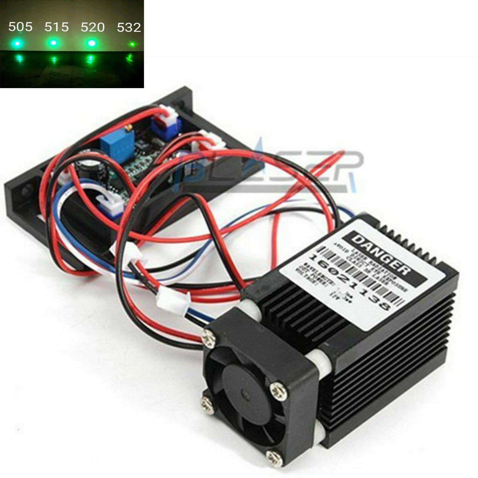 Diode Laser Module - Fokussierbares 520 nm 100 mW grasgrünes
