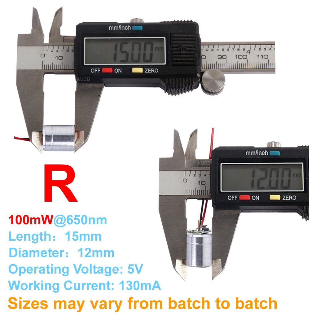 Φ12x15mm DC 5V Rot-100mW Grün- – Diode Laser Module Bewertung und Preis