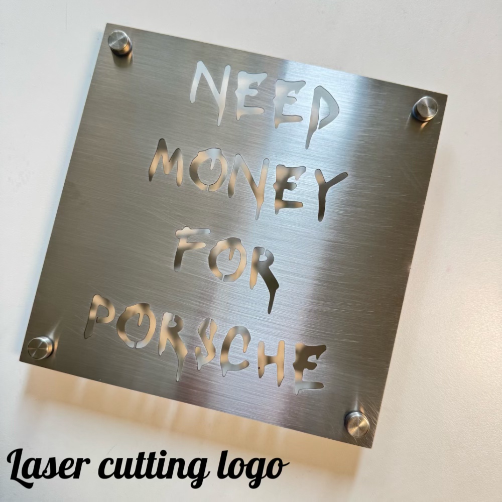 Modernes Edelstahl-Schild, per – Industrial Laser Power Bewertung und Preis