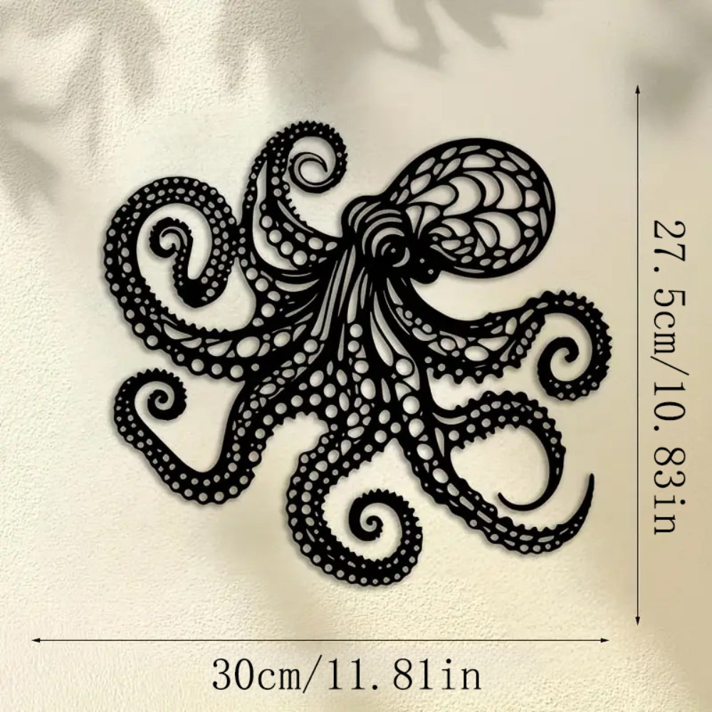 Große Metall-Oktopus-Wandskulp – Industrial Laser Power Bewertung und Preis