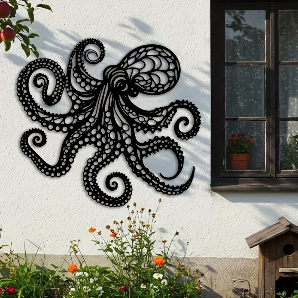 Große Metall-Oktopus-Wandskulp – Industrial Laser Power Bewertung und Preis