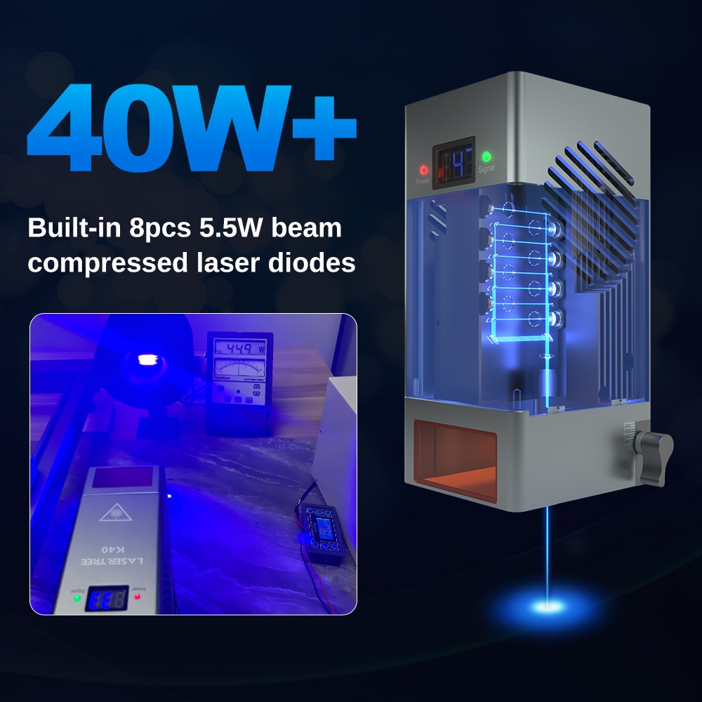 K40 44 W blaues Lasermodul mit – Diode Laser Module Bewertung und Preis